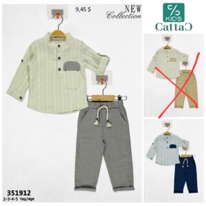 🧒 CattaC Kids 2–5 Years Cotton Shirt & Pants Set