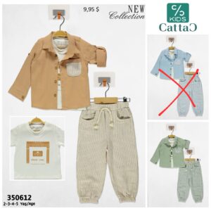 🧒 CattaC Kids 2–5 Years 3-Piece Casual Outfit Set