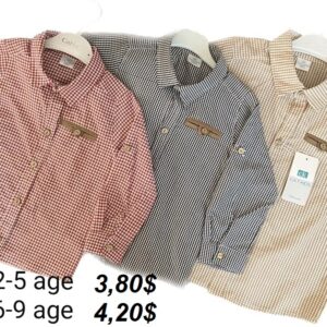 🧒 CattaC Kids 2–9 Years Checked Long-Sleeve Shirt