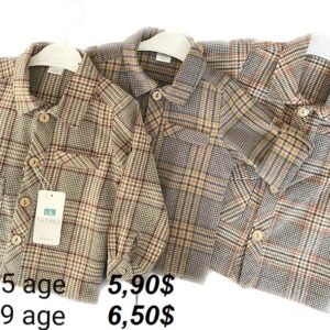 🧒 CattaC Kids 2–9 Years Classic Checkered Shirt