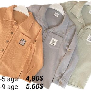 🧒 CattaC Kids 2–9 Years Minimal Long-Sleeve Shirt